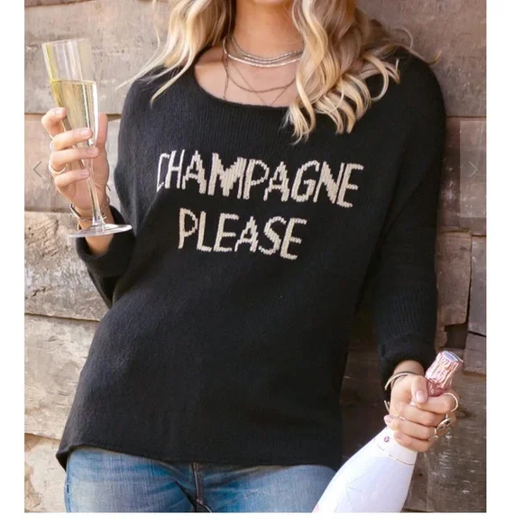 46 Chic Champagne Please Sweater - Picture 3 of 3